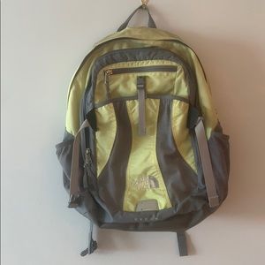 NorthFace Recon green/yellow backpack